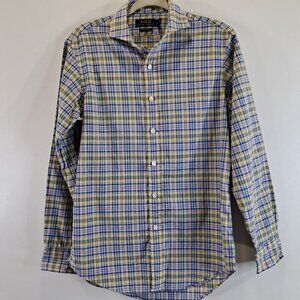 Polo Ralph Lauren Men Luxury Oxford Plaid Long Sleeve Shirt Size S